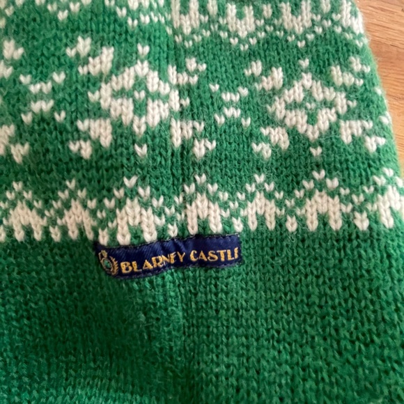 BLARNEY CASTLE Vintage 70’s-80’s Pure Wool shamrock Sweater - Picture 3 of 5